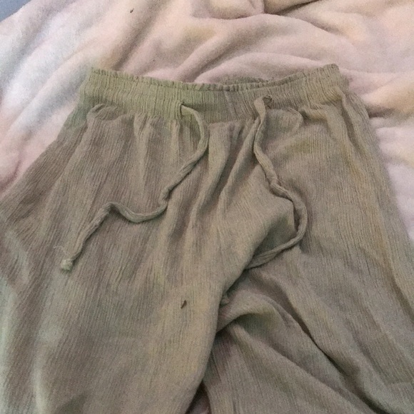 Sage green flowy pants - Picture 4 of 4